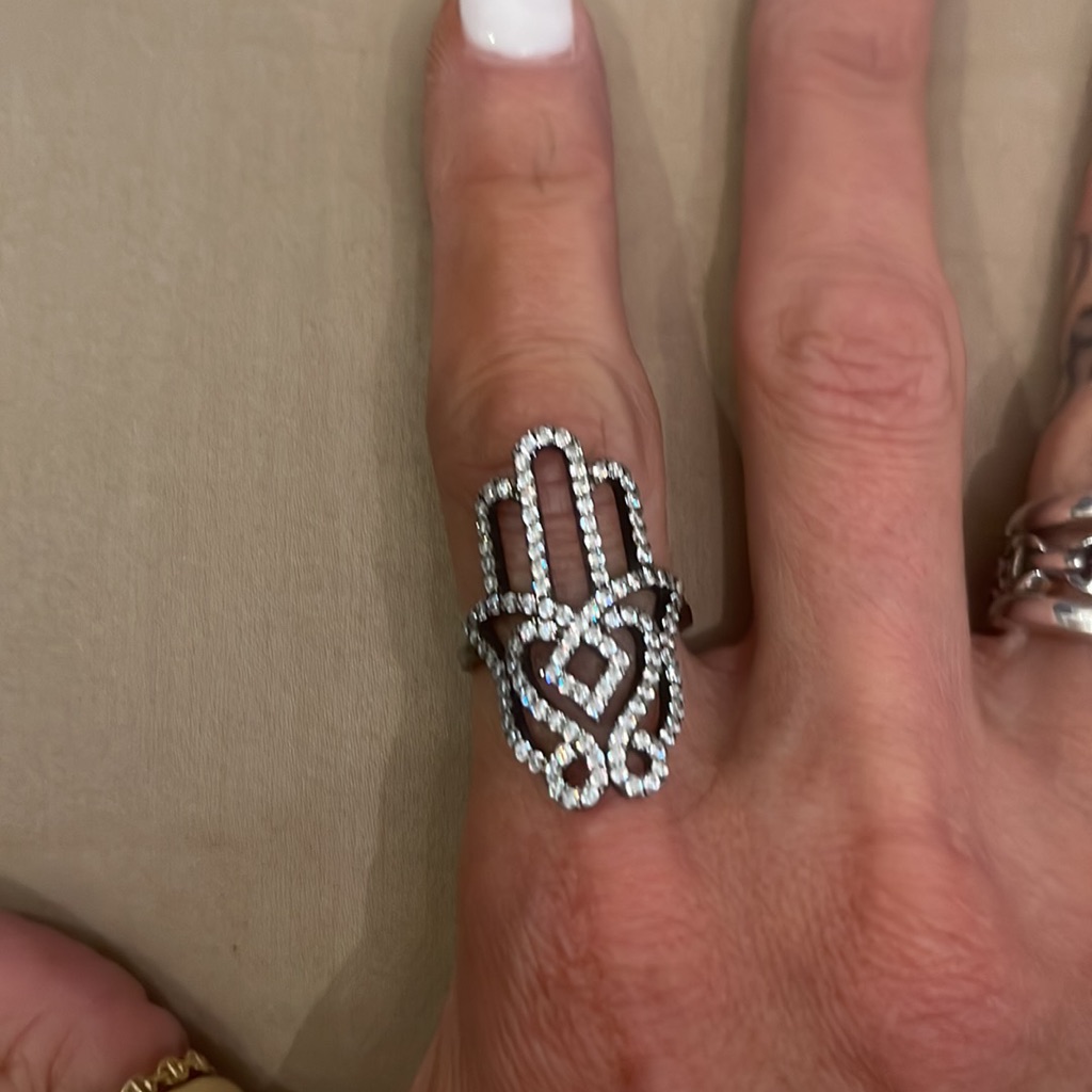 Hamsa Pave Ring